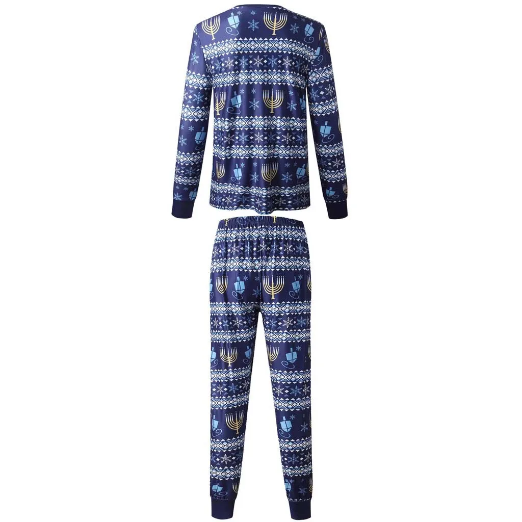 Family Matching Outfits Christmas Man Dad and baby mother Printed Letter Top+Printed Pants Xmas Family Clothes Pajamas