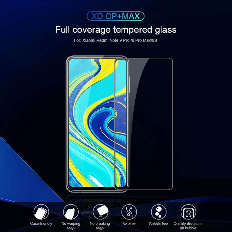 for Xiaomi Redmi Note 9 PRO/Note 9 PRO MAX/Note 9S Screen Protector CP+MAX Full coverage tempered glass NILLKIN