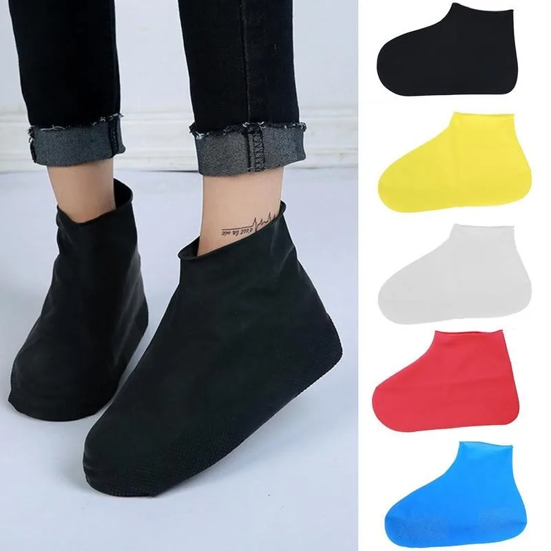 Cubiertas de silicona para zapatos de lluvia y viajes al aire libre, funda de silicona reutilizable portátil, accesorios para zapatos Unisex