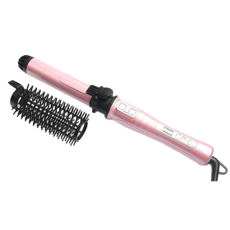 Ufree Professional Ceramic Anion Hair Curler Straightener Hot Heat Comb Electric Lcd Hair Brush Curling Comb Round Large Roller