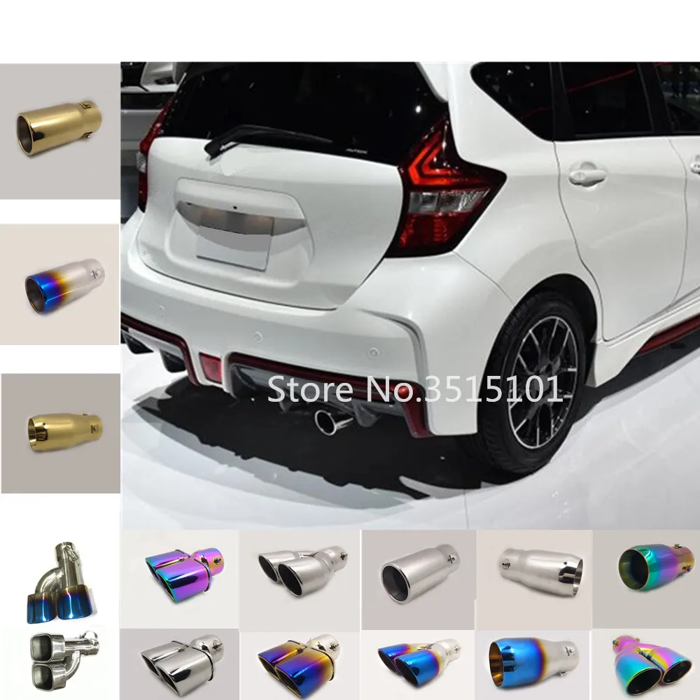 

Car Cover Stainless Steel Muffler Pipe Outlet Dedicate Exhaust Tip Tail 1pcs For Nissan NOTE 2017 2018 2019