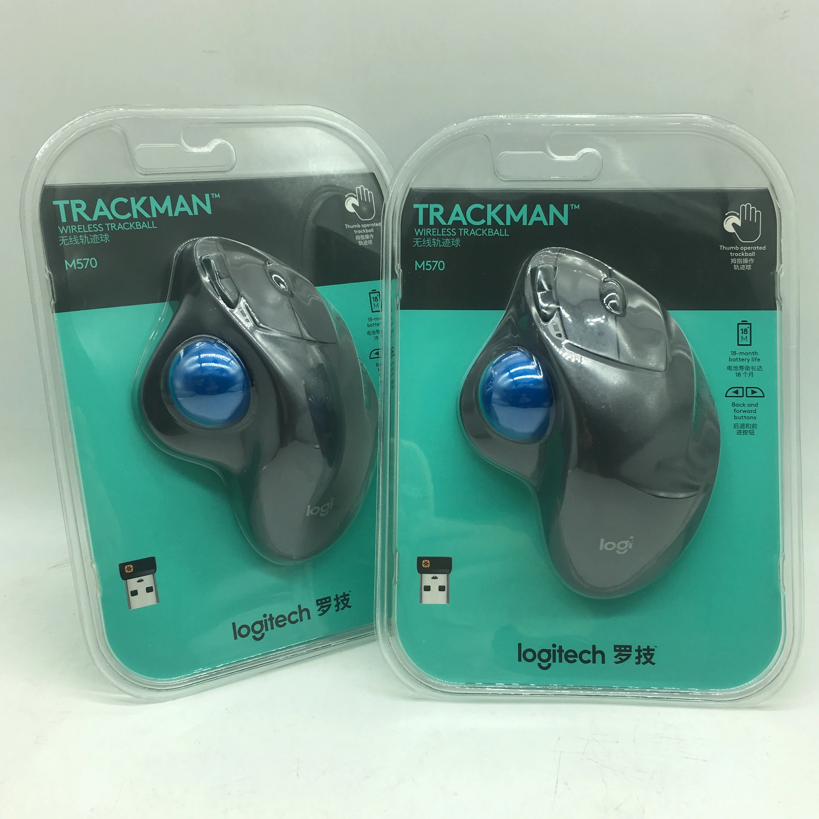 Оригинальная Беспроводная трекбол-Мышь logitech M570 2,4 Ghz эргономичная Вертикальная профессиональная рисованная лазерная мышь для Win10/8/7