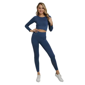 

Sportwear Suits Fitness Yoga Long Sleeve Shirt Seamless Legging Sport Outfits Women Gym Wear Running Clothing Workout Sets,ZF359