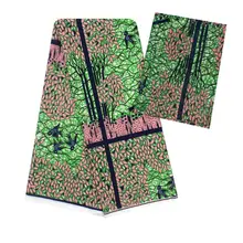 Высокое качество 4+ 2 ярдов Печатный воск дизайн африканская атласная ткань органза шелк атлас шелковая ткань для платья Y91117-2