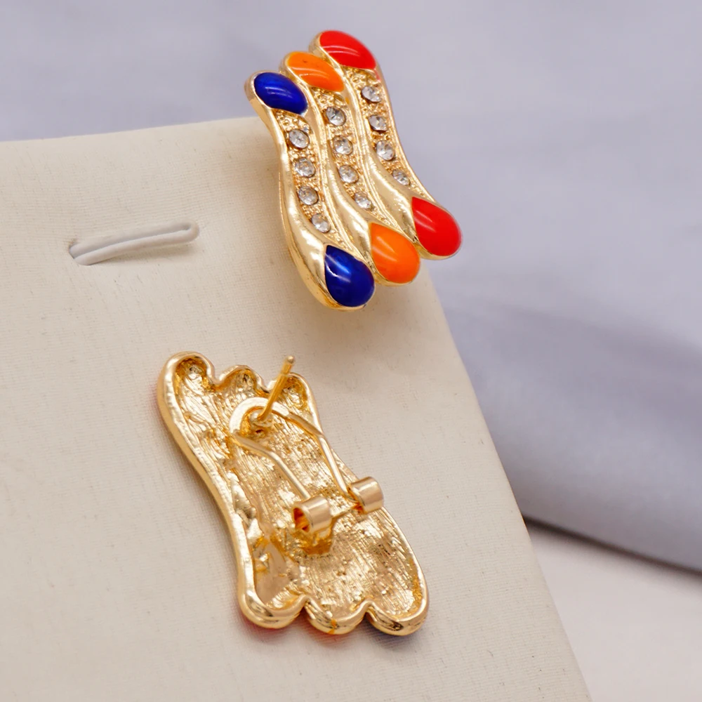2023 Fine Jewelry Sets For Women Dubai Bridal Wedding Gifts Necklace Bracelet Earrings Ring Jewellery Set African Bead jewelry - 5