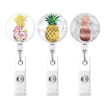 

HOT-Nurse Badge Reel Decorative Badge Holder Retractable Badge Holder Carabiner Reel Clip Badge Reel,ID Badge Reels with Belt Cl