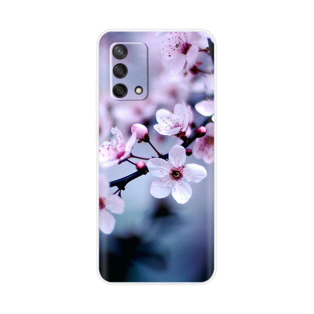 TPU Case for OPPO A74 5G Case Silicone Phone Back Cover for OPPOA74 A 74 5G Case for OPPO A74 5G Transparent Bumper Floral Case 