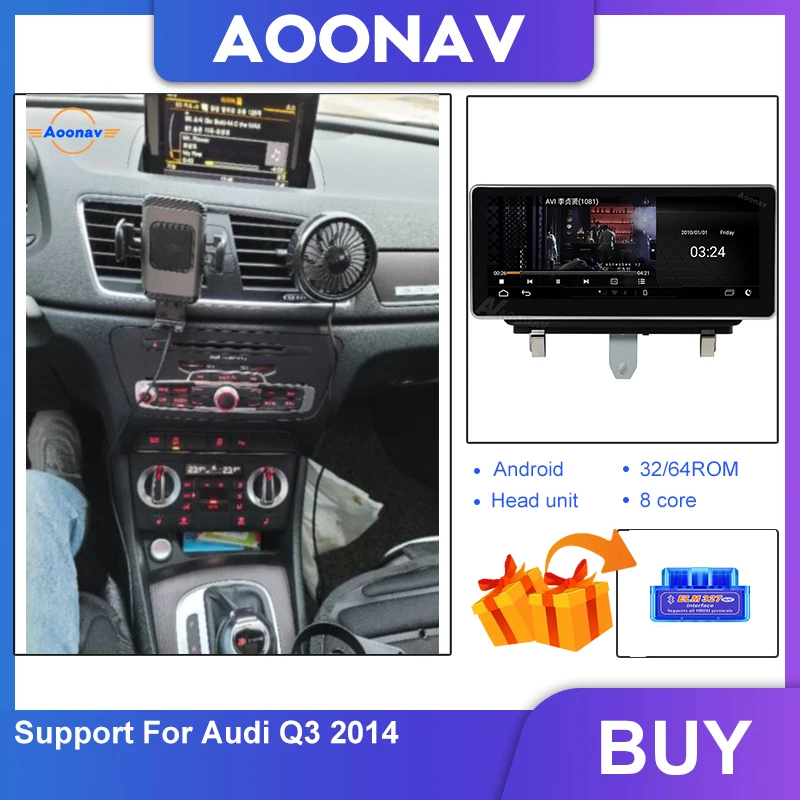 10 25 дюймов Автомобильный Аудио мультимедийный плеер для Audi Q3 2014 Android авто радио GPS