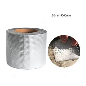 

Strong Quality Aluminium Foil Butyl Rubber Tape Pipe Glass Floor Roof Window Wall Waterproof Adhesive Sealer 1.5mm Thick