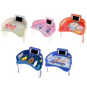 

Car Safety Seat Dinner Plate, Multifunctional Baby Dining Drawing Table Waterproof Baby Cartoon Table with Fixed Strap