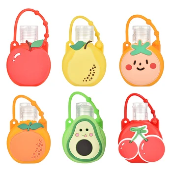 

6 Sets Mini Hand Sanitizer Bottle Empty Bottle Covers Set Bottle Cover Keychain