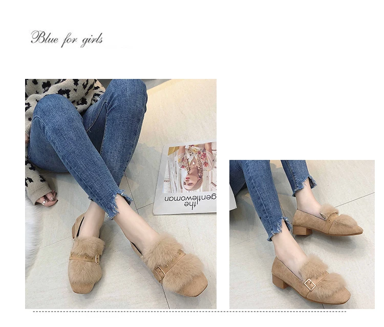 Ретро watreproof кожа Для женщин shoesfemale домашняя обувь; тапочки с Для женщин Зимняя для ношения на улице, повседневные туфли из плюша; теплая Домашняя обувь; U14-64