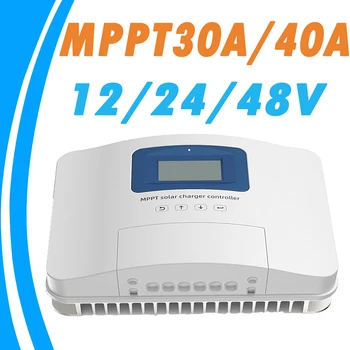

MPPT 30A 40A Solar Charge Controller 12V 24V 48V Auto Solar Regulator Lighting Protection for Lithium Gel Lead Acid Battery