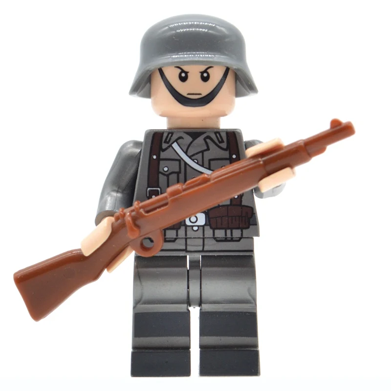 Cheap 20 50pcs lot WW2 Blocks Soldiers Military Army Soviet Union UK US Italy Building Bricks Weapons Gifts Toys for Children