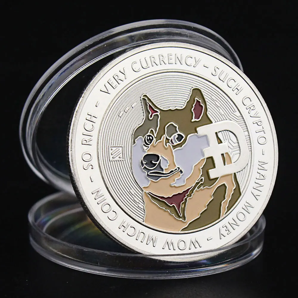Dogecoin Cryptocurrency Coin Collectible Physical Gold Case AliExpress