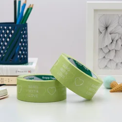 Ruban d'emballage vert 4.5CM x 100M, joli ruban de montage, adhésif de mode, haute viscosité, étiquette de scellage, positionnement, ruban en Carton coloré 
