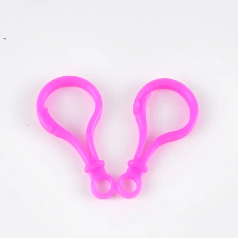 Meetee 100/300pcs Plastic Buckles Keychain Snap Hook Lobster Clasp DIY Backpack Sewing Handmade Bag Purse Accessories F7-3 - Цвет: hot pink