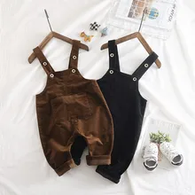 Рост 80-100 см; Новинка г.; Весенний вельветовый Модный комбинезон для мальчиков; 1 шт.; Комбинезон для маленьких мальчиков и девочек