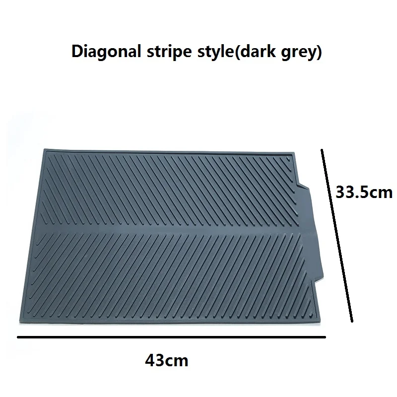 Термостойкий Коврик для сушки посуды силиконовая настольная салфетка Премиум Коврик для посуды посуда для посудомоечной машины кухонные аксессуары - Цвет: diagonal stripe DG