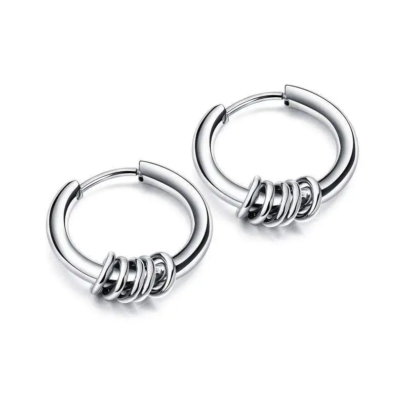 Серьги из титана и стали Hemiston, индивидуальные модные мужские серьги из нержавеющей стали