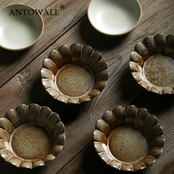 

ANTOWALL Retro Ceramic Small Sauce Dish 4inch Hotpot Dipping Soy Sauce Dish