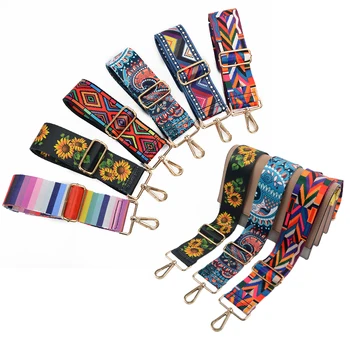 

Fashion Shoulder Bag Straps Nylon Colored Rainbow Adjustable Shoulder Hanger Handbag Straps Fashion Decorative Accessories Women