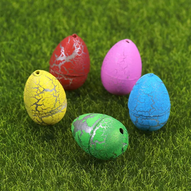 10PCS/Lot Color Magic Water Growing Egg Hatching Colorful Dinosaur Eggs Add Cracks Grow Cute Children Toy Color Cracks