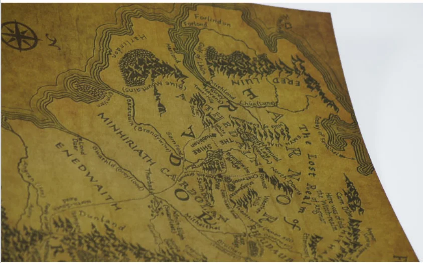 The Lord of The Rings MIDDLE EARTH MAP Vintage Kraft Paper Movie Poster School Office Decor Globe World Map Art Retro Prints The Lord of The Rings MIDDLE EARTH MAP Vintage Kraft Paper Movie Poster School Office Decor Globe World Map Art Retro Prints