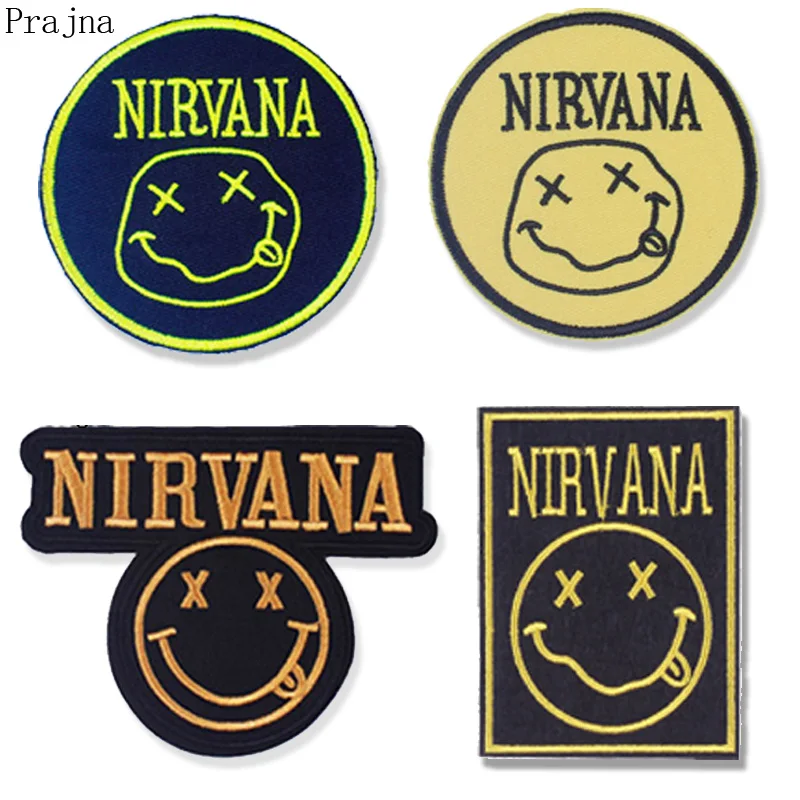 Праджня Nirvana патч хиппи металлический рок группы вышитые нашивки с полосками для