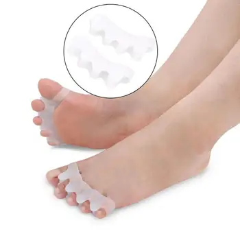 

2Pcs/set Corrector Toe Protector Silicone Bunion Thumb Valgus Protector Preventing Blisters Nail Tools Foot Care Toe Separators