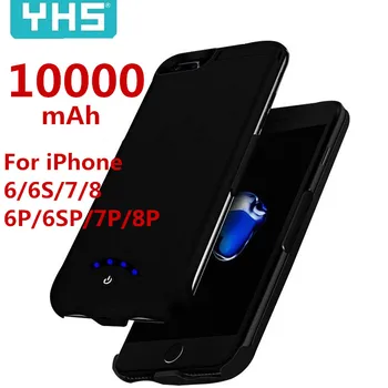 10000 2200mahの電池ケース6 6s 7 8外部バッテリ充電器ケースiphone 6p 6SP 7 1080p 8プラス電源銀行充電ケース