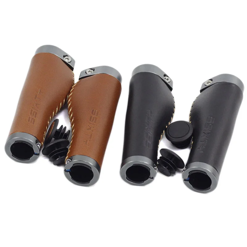 3SIXTY bike Grips Alloy& Real Leather Handlebar for Brompton 3sixty