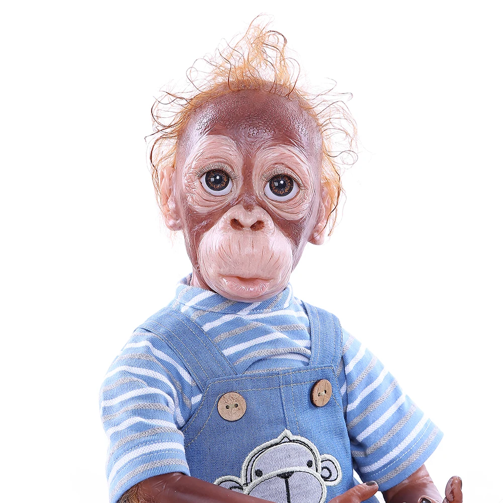 21 дюйм 52 см artist made reborn Monkey doll lifelike orangutan очень мягкий, силиконовый, гибкий Коллекционная художественная Кукла reborn