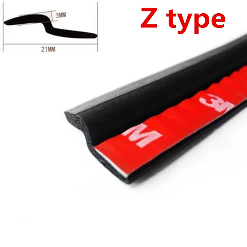 Уплотнительная прокладка для автомобильной двери, Резиновая, 6 м, большая, D, тип Z, тип P, водонепроницаемая отделка, звукоизоляция, звукоизоляция, 6 метров, автомобильный стиль - Цвет: Z type