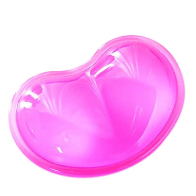 pink Силиконовый материал прозрачная мышь коврик новая подушка в форме сердца практичная мягкая подушка для запястья прочная - Цвет: pink
