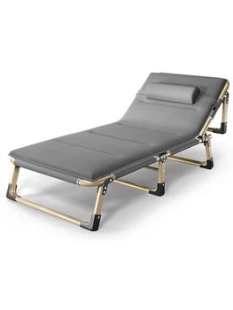 

Folding Bed Single Bed Home Simple Office Adult Lunch Bed Siesta Camp Bed Accompanying Multifunctional Lounge Chair