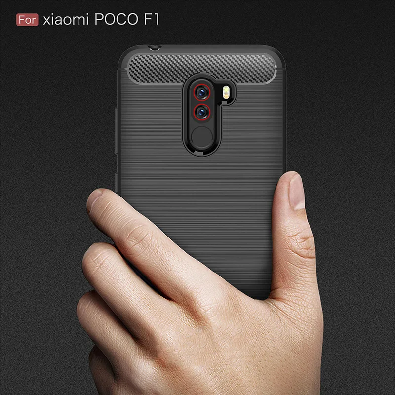 

Carbon Fiber Case for Xiaomi Pocophone F1 Brushed Silicone Case on Redmi 5 Plus 6A 6 Pro Case for Redmi Note 5A Prime Note 5 Pro