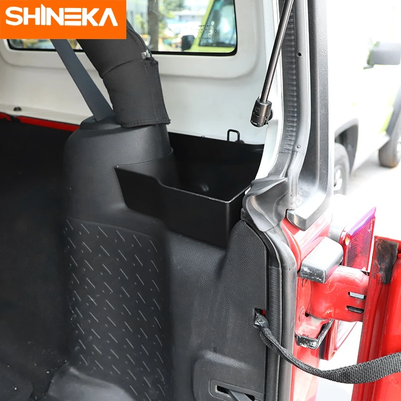 SHINEKA Stowing Tidying for Jeep Wrangler 2011-2021 Car Rear Trunk Side Storage Box Container Holder For Jeep Wrangler JK JL