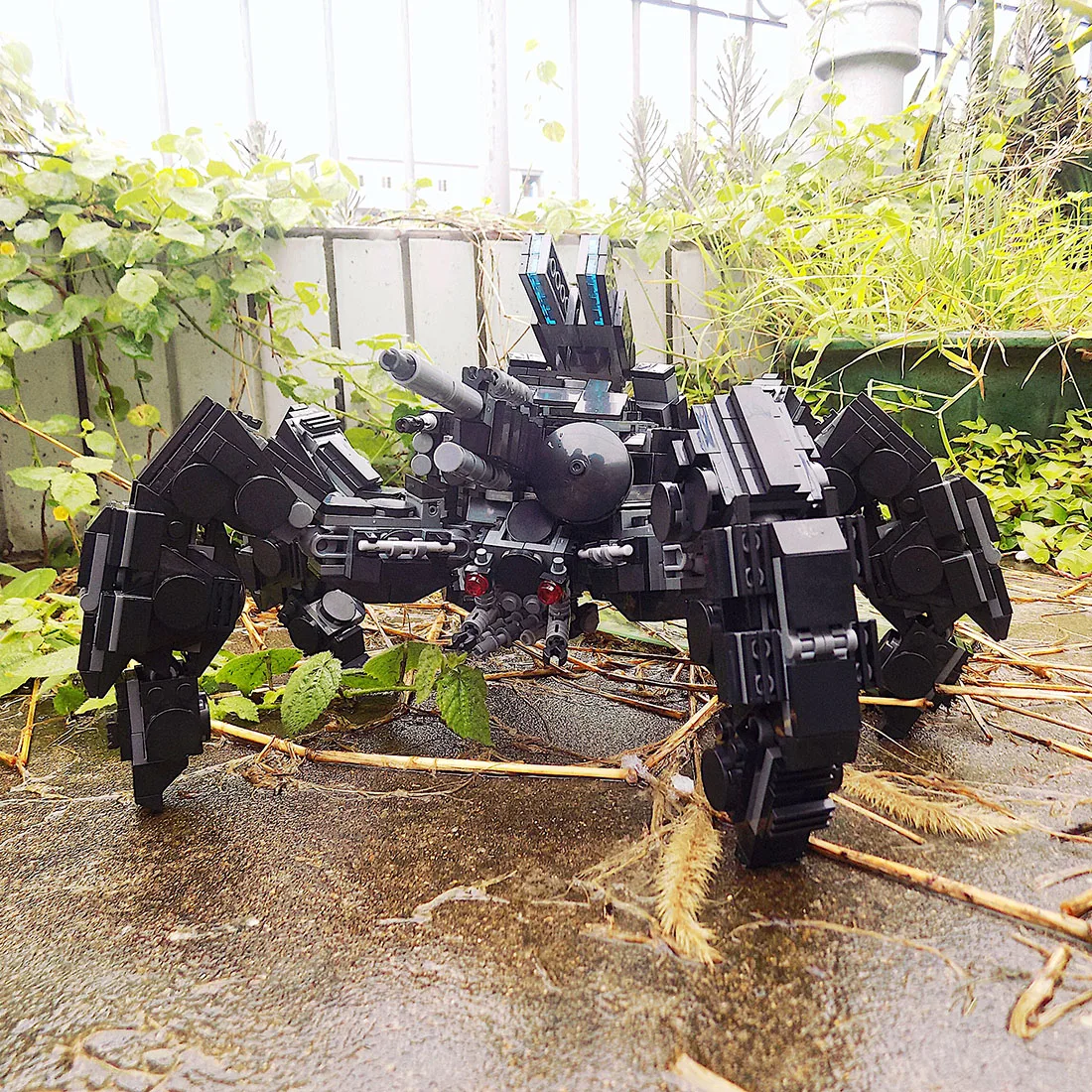 1470Pcs MOC многоногая модель Mecha Tarantula небольшие строительные блоки развивающая игрушка Подарочный набор на Рождество-черный