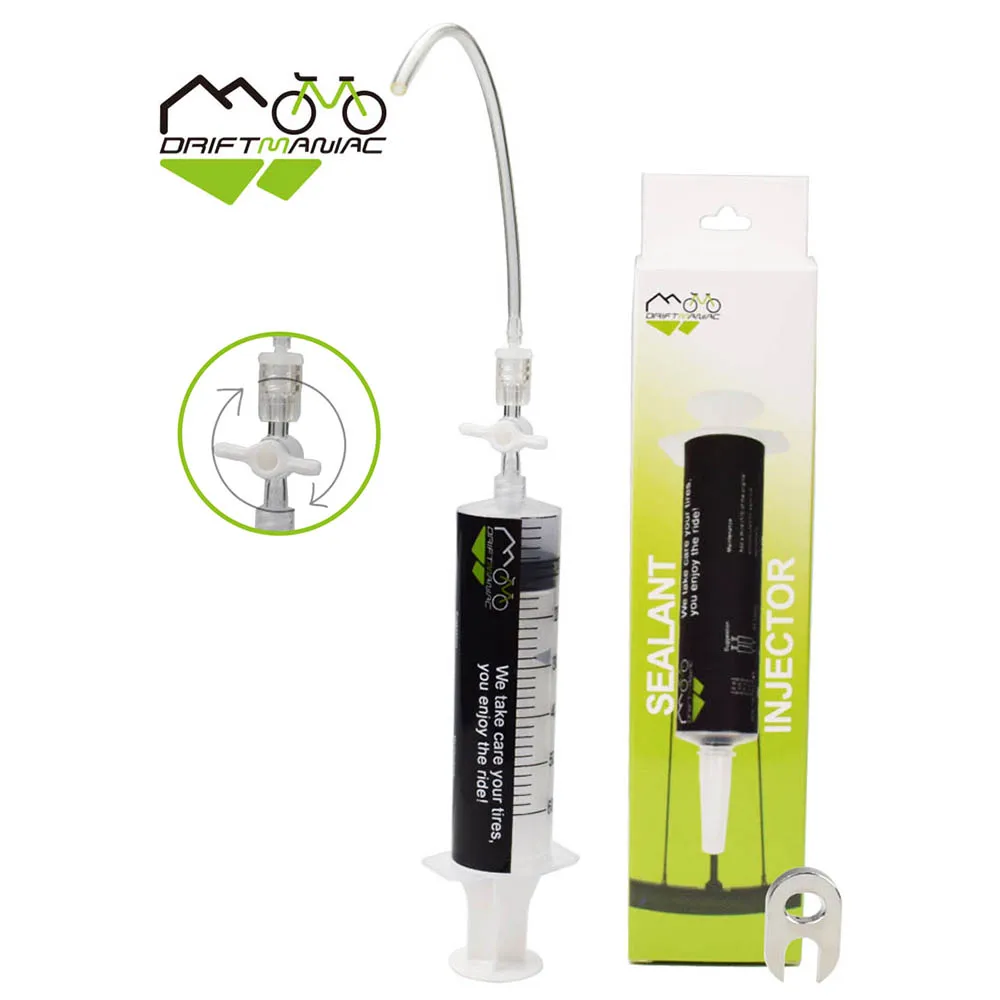 DRIFT MANIAC Cycling Tubeless Sealant Injector Syringe With Presta Valve Core Removal Tool No Tube Coversion Kits |
