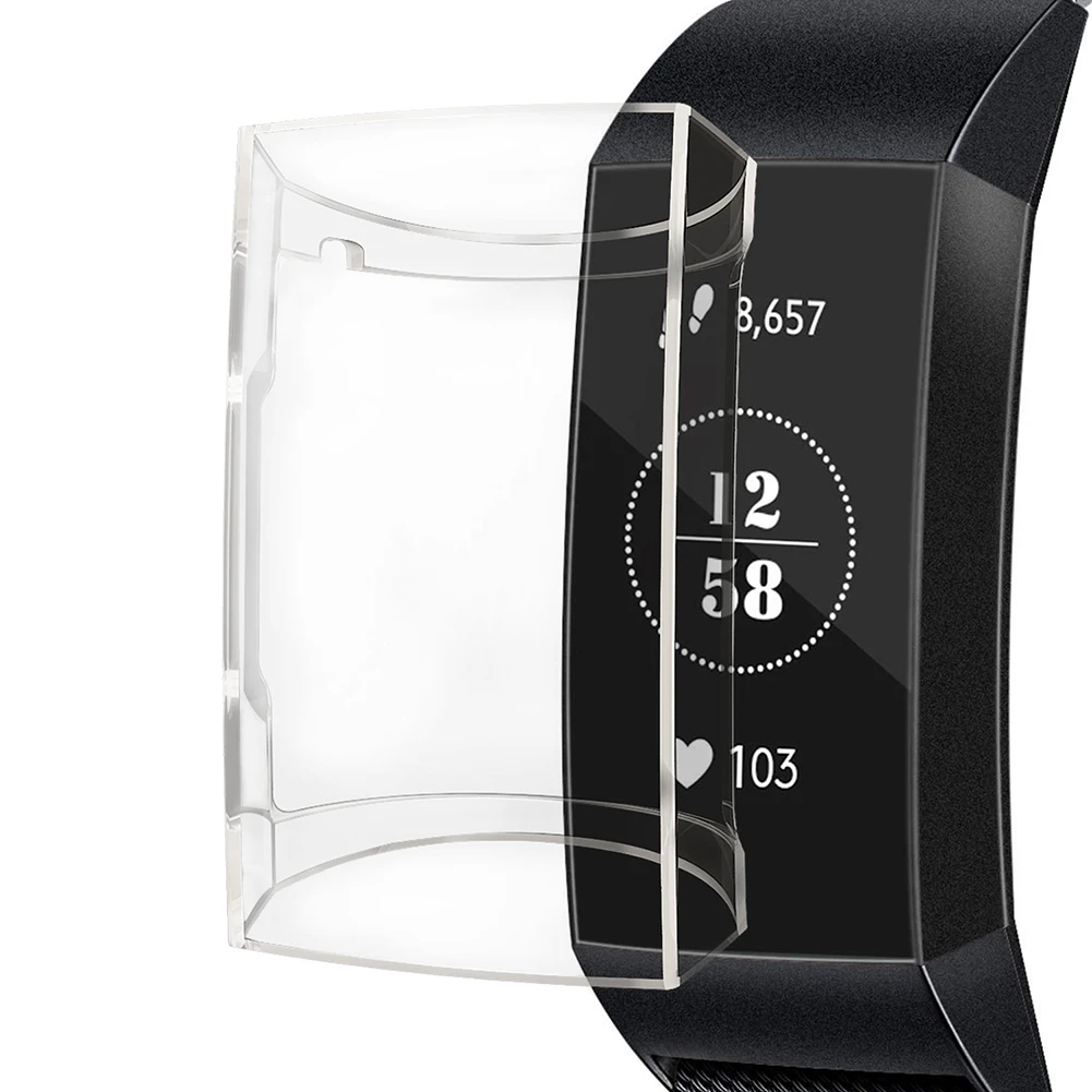 Защита экрана для Fitbit Charge 3 браслет протектор для часов поддержка сенсорного управления Анти-пыль анти-падение часы циферблат чехол