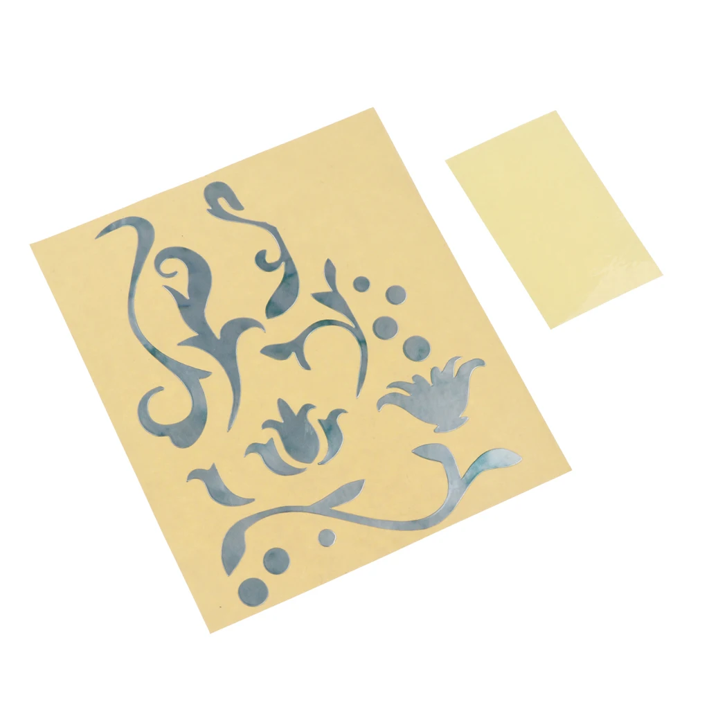 Прочная наклейка DIY с цветочным узором для гитарного корпуса головной