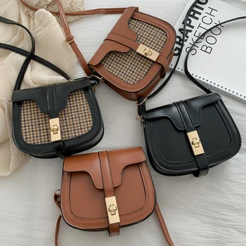 

Luxury Chains Women Bags plaid Bags Tide Chain Single Shoulder Small Square Handbags sac a main femme de marque