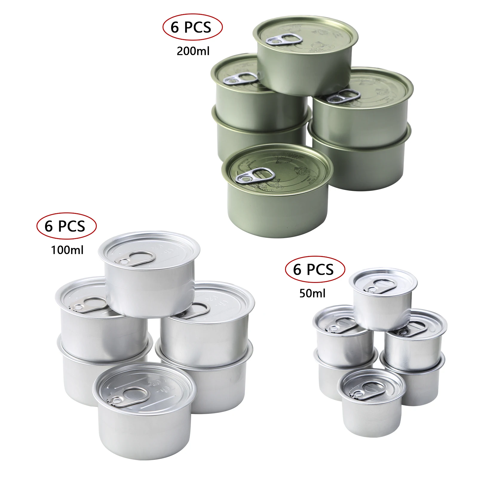 6 Selfseal Tin Can Tinplate Press In Storage Canning Leakproof Food