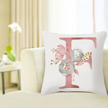 

26 Letter Pillow English Alphabet Cushion Cover Throw Pillowcase Cover Case Sofa Bed Decorative Pillow Case For Home Dec 45*45cm