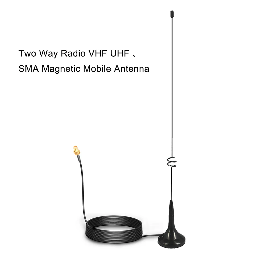 Двухстороннее радио УКВ УВЧ SMA Магнитная мобильная антенна UT-108UV для BAOFENG CB рация