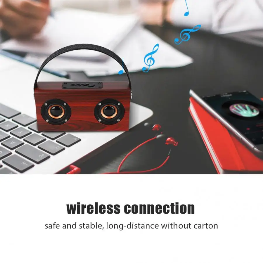 Bluetooth динамик D10 портативный деревянный Bluetooth беспроводная аккумуляторная Колонка поддержка tf-карты AUX входные динамики компьютера