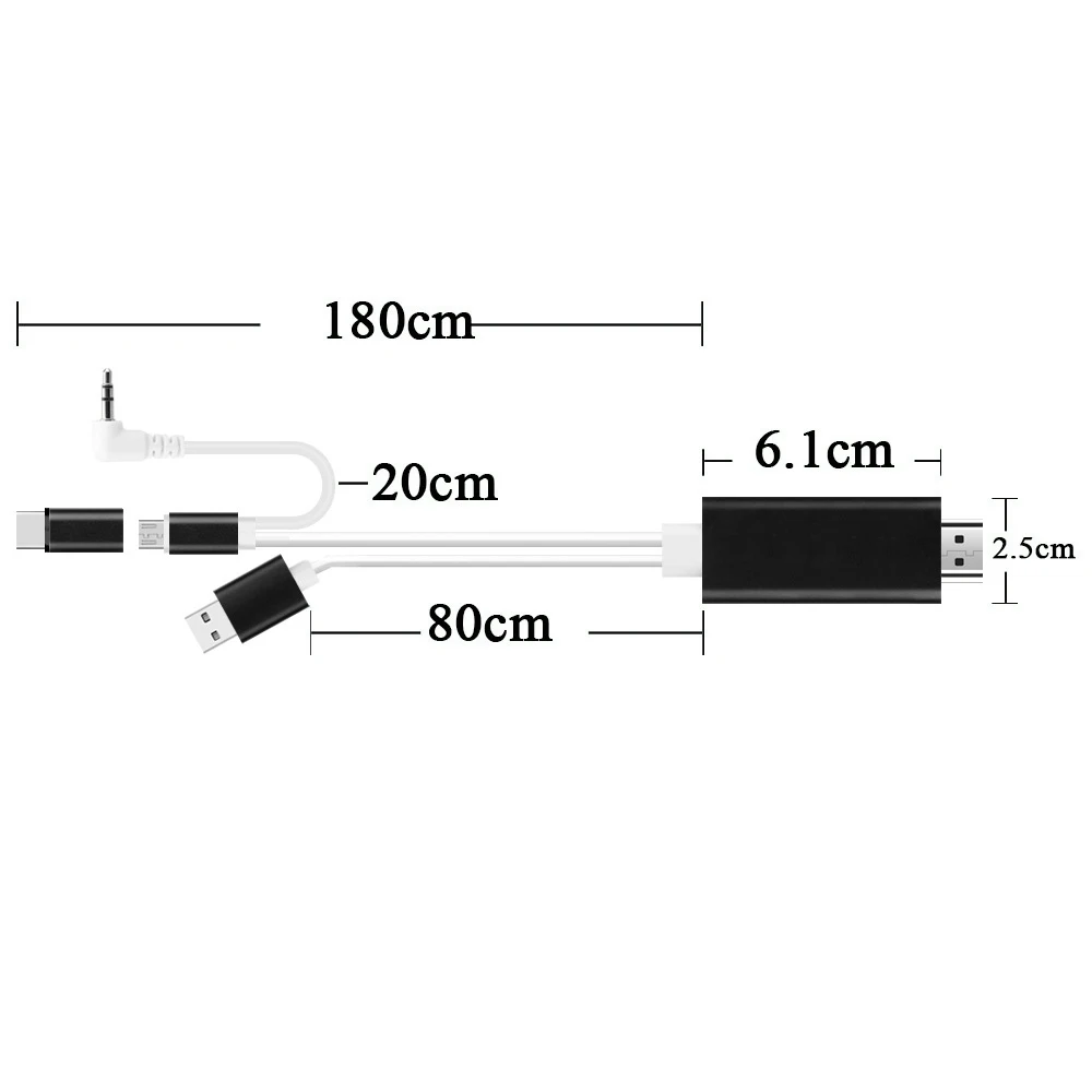 2 в 1 микро usb тип-c к HDMI кабель для samsung Xiaomi мобильных телефонов для MHL кабель HD 1080P USB HDMI конвертер
