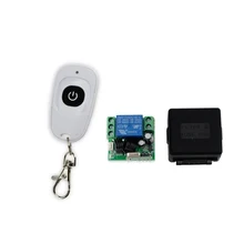 315 mhz/433 mhz dc12v 1ch controle remoto sem fio branco plástico interruptor abridor de porta 1/2/3/4 transmissores com receptor remoto
