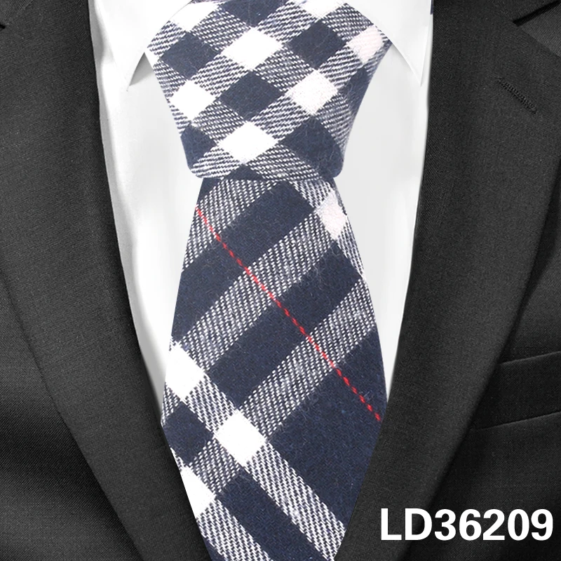 LD36209 Новые хлопковые клетчатые Галстуки, модные галстуки для костюмов, обтягивающие галстуки для мужчин, женщин, мужчин, галстуки для свадьбы, бизнеса - Цвет: LD36209